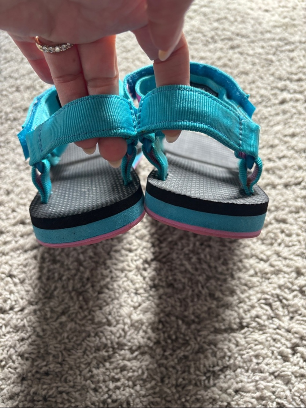 Teva Original Universal Turquoise Strappy Sandals - Picture 6 of 12